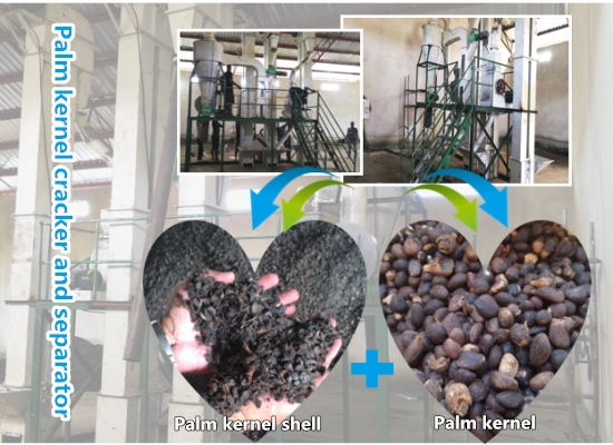 Production video of Nigerian customer's palm kernel cracking and separating machine