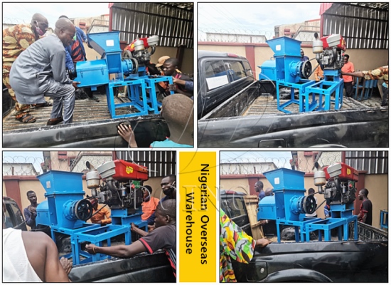 Another Nigerian client choose to buy palm oil expeller machine from our Nigerian overseas warehouse