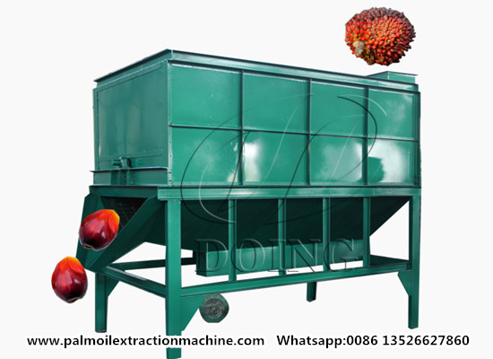 Palm fruit threshing machine quickly separate palm fruit from palm fruit bunches video