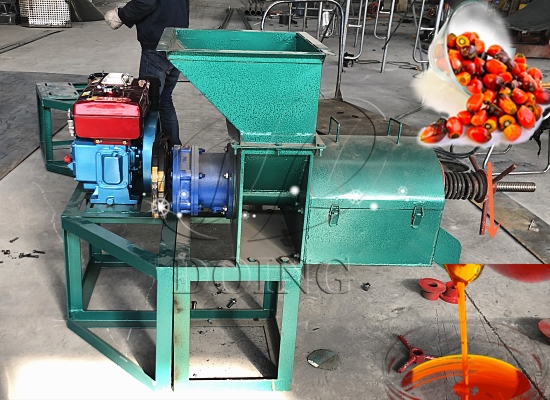 Indonesian customer purchased 500kgph diesel palm oil expeller from Henan Glory Company