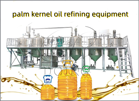 What equipment is needed for small scale palm kernel oil refining plant?