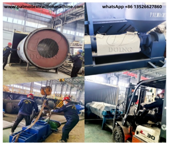 2TPH palm oil press machines and 0.5TPH palm kernel oil production machines have been shipped to Nigeria