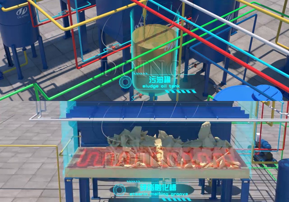 sludge oil tank and stearin melting tank