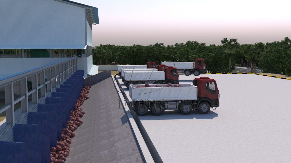 raw material reception station