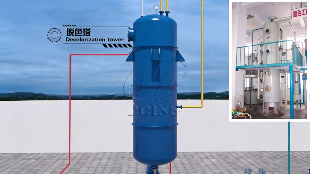 Decolorization tower