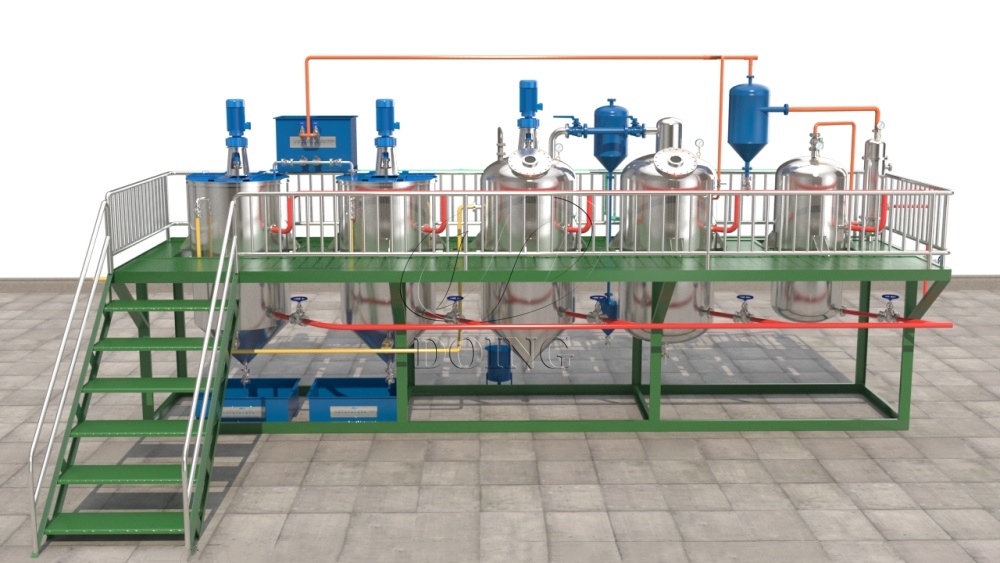 Small scale palm oil refining machine