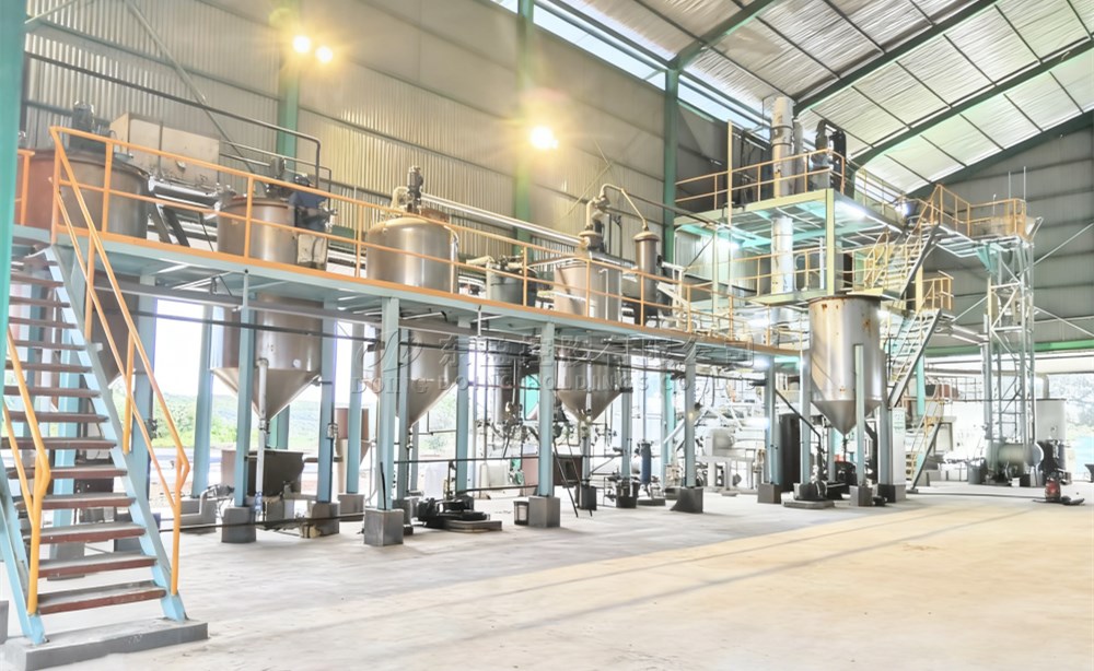 5tpd semi-continuous crude palm oil refinery plant in Indonesia