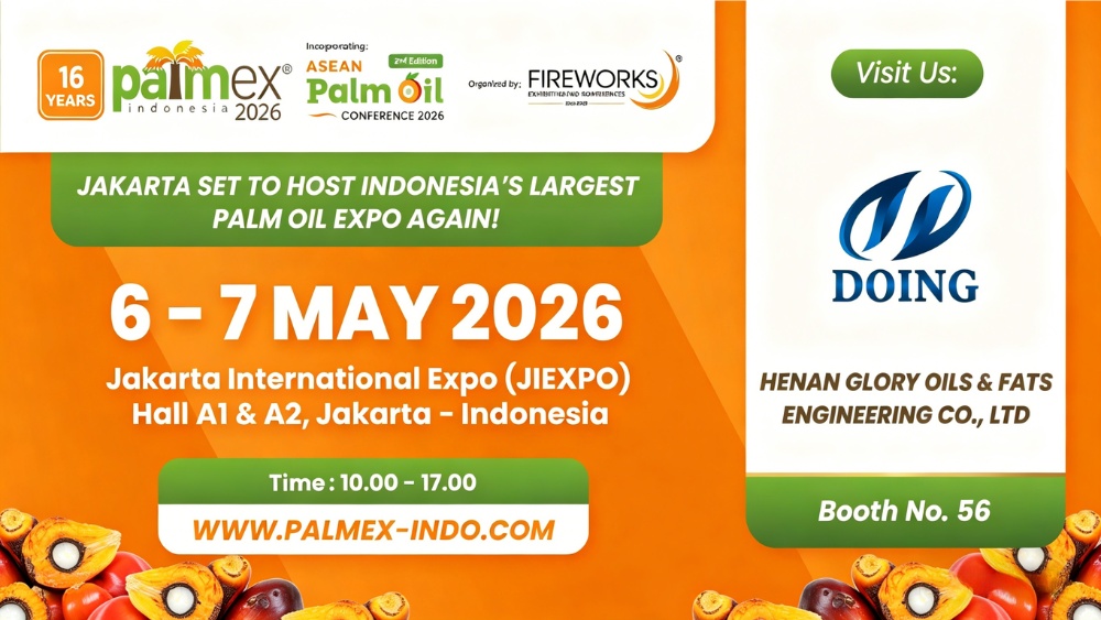 Henan Glory to Showcase Complete Palm Oil Processing Solutions at PALMEX Indonesia 2026