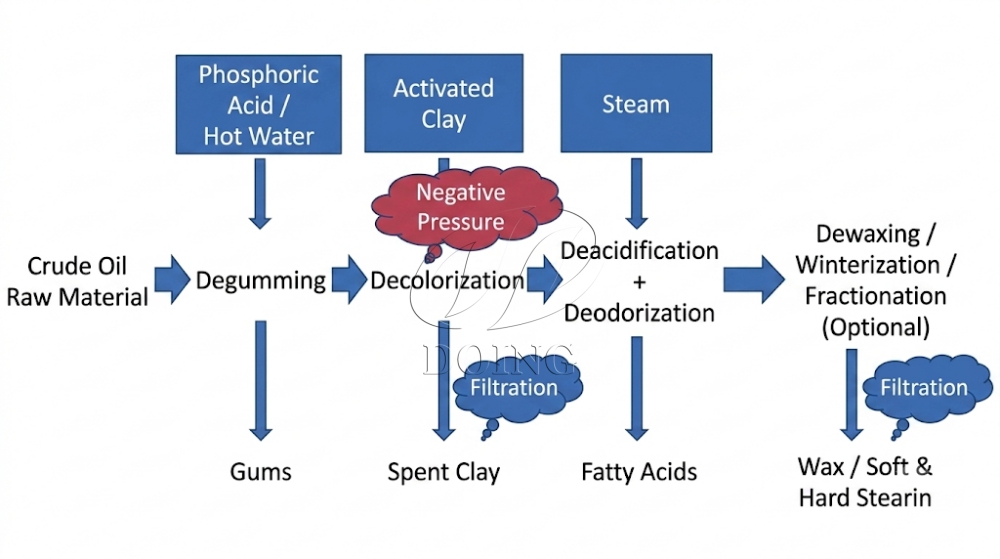 physical oil refining process