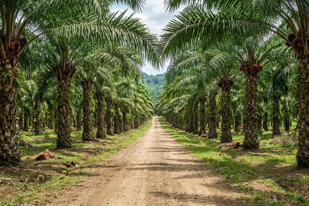 Palm fruit plantation