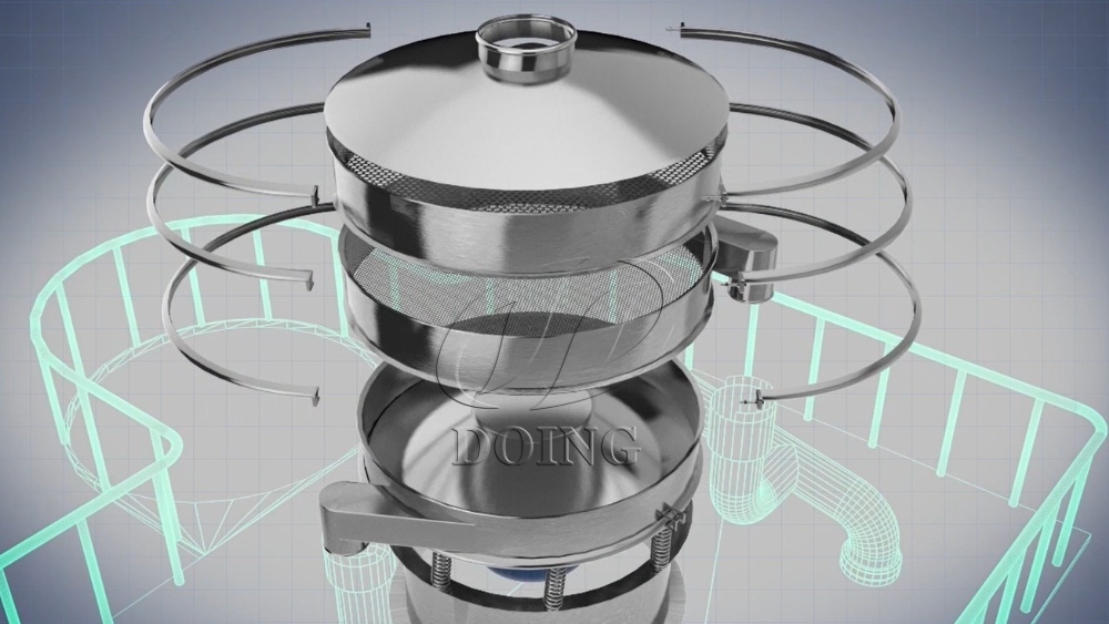 Criba vibratoria rotativa