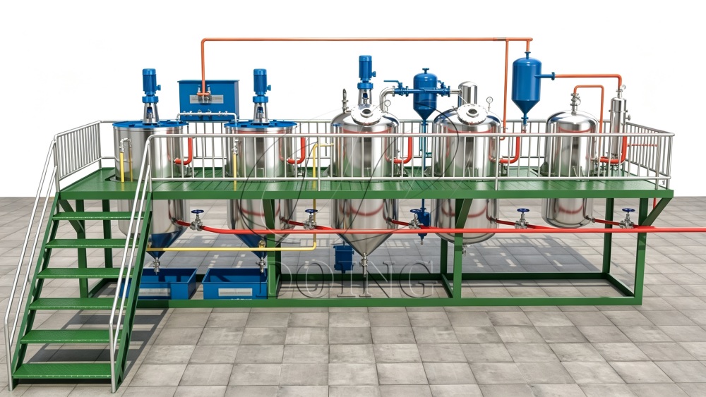 Batch type palm kernel oil refinery machine