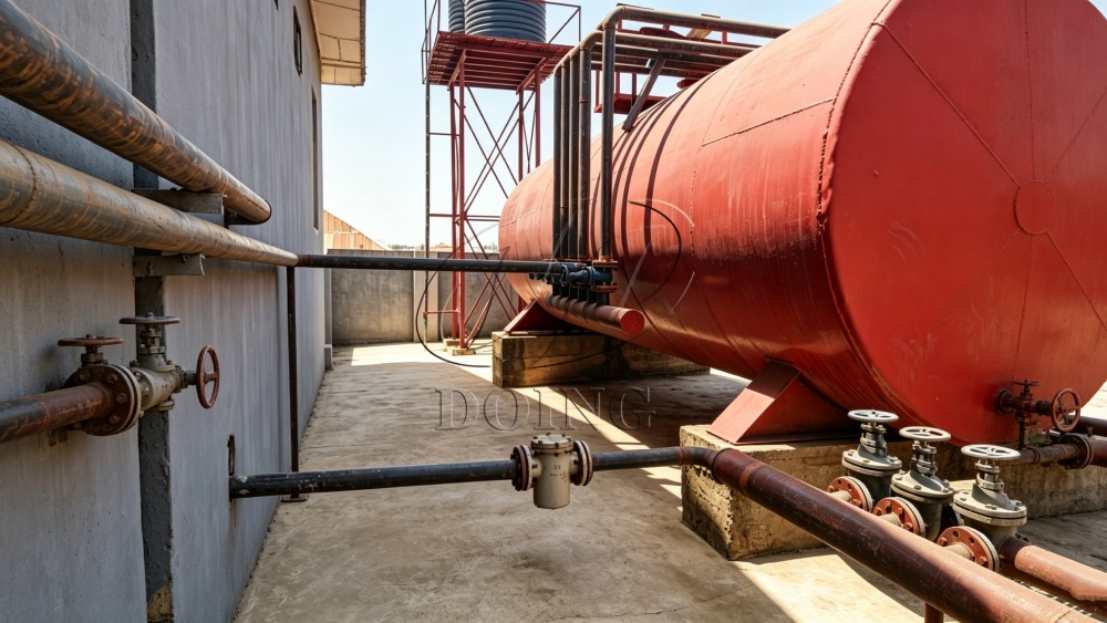 Thermal oil piping installation